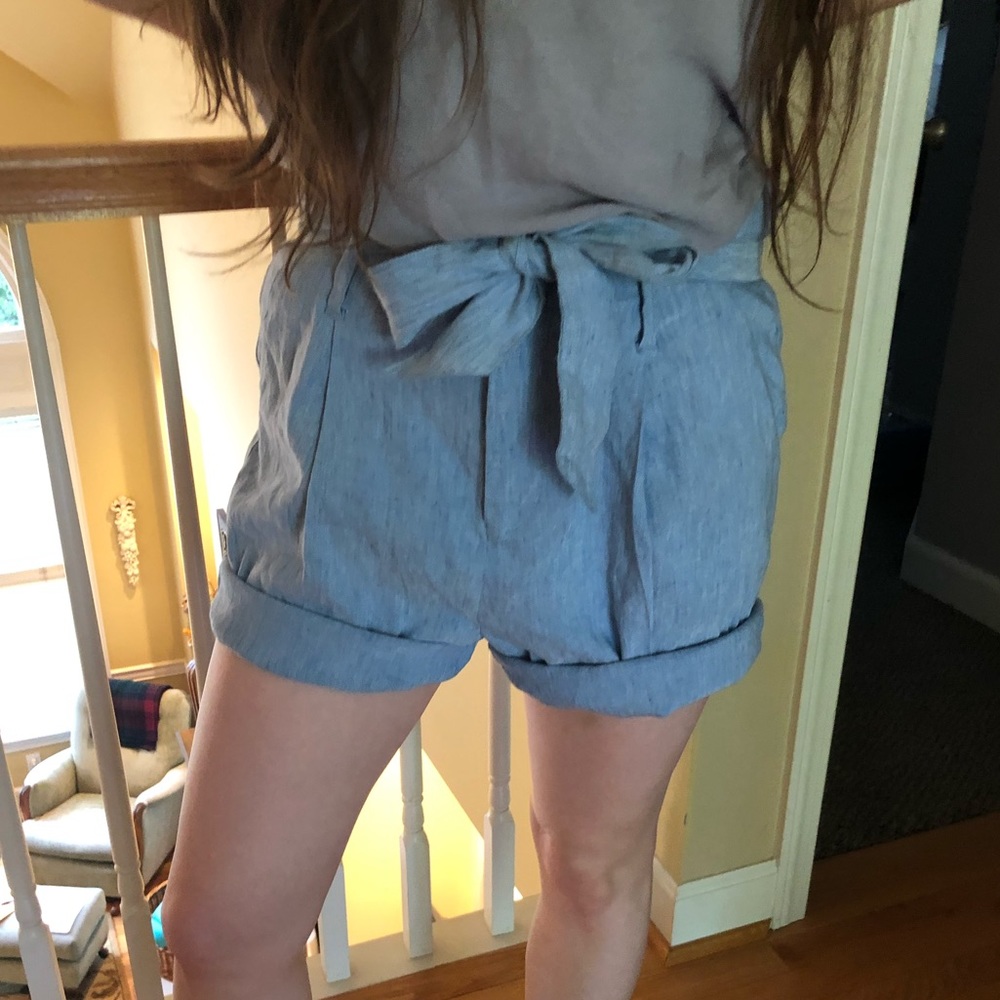 INC paperbag blue shorts